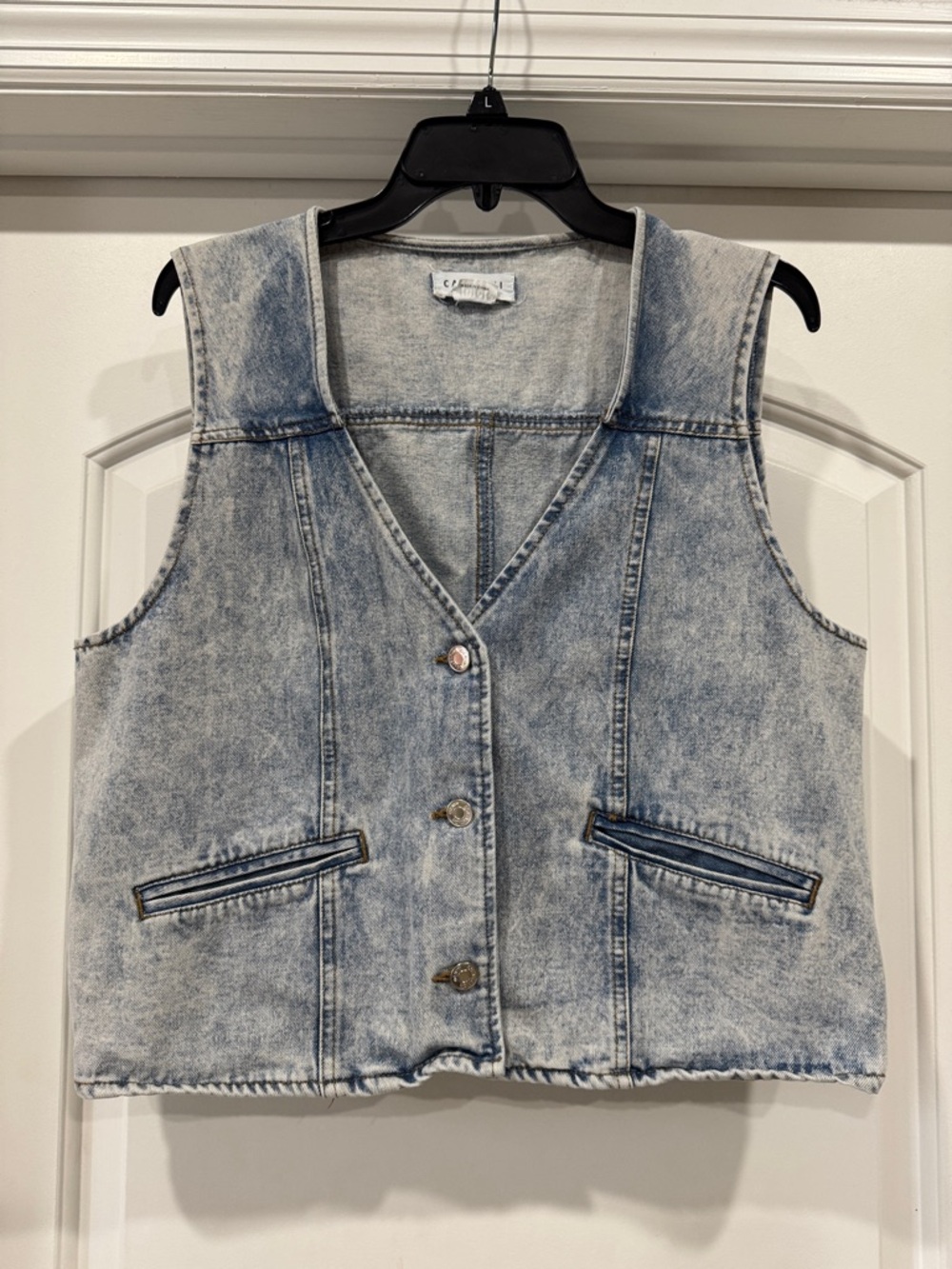 Cavalini Light Wash Denim Vest
